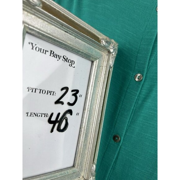 J Jill Woman Dress XL Tall Solid Blue Mint Layered Rayon Spandex Short Sleeve - Picture 6 of 6